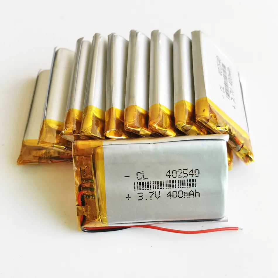 3.7 V 400MAH 402540 polimer litowy Lipo Li Ion Akumulator Cell Cells Power For MP3 MP4 MP4 DVD Telefon komórkowy Aparat PSP Zabawki