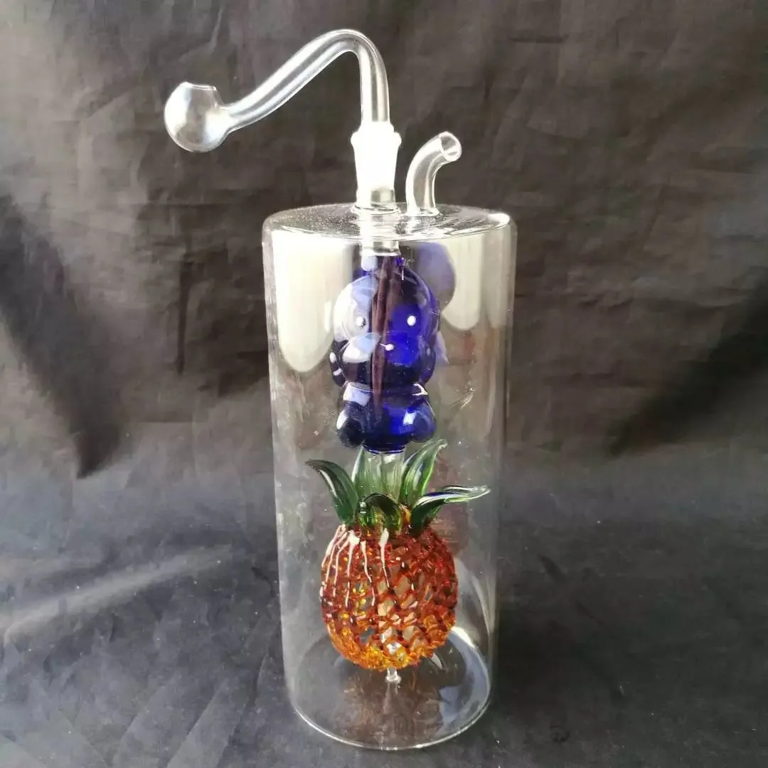 Grand ananas à eau crochet en verre en verre Bongs accessoires