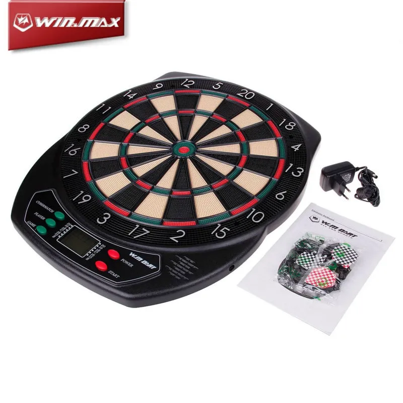 Winmax Indoor Sport Scoring Board Dartboard Set LED Display 6 Darts Plate Electronic Dart 21