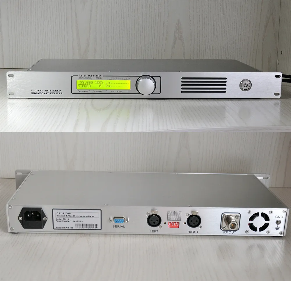 DDONE-1 87.5-108MHz Digital FM Stereo Broadcast Exciter DSP DDS för företag som används för produktion eller FM-Airchain