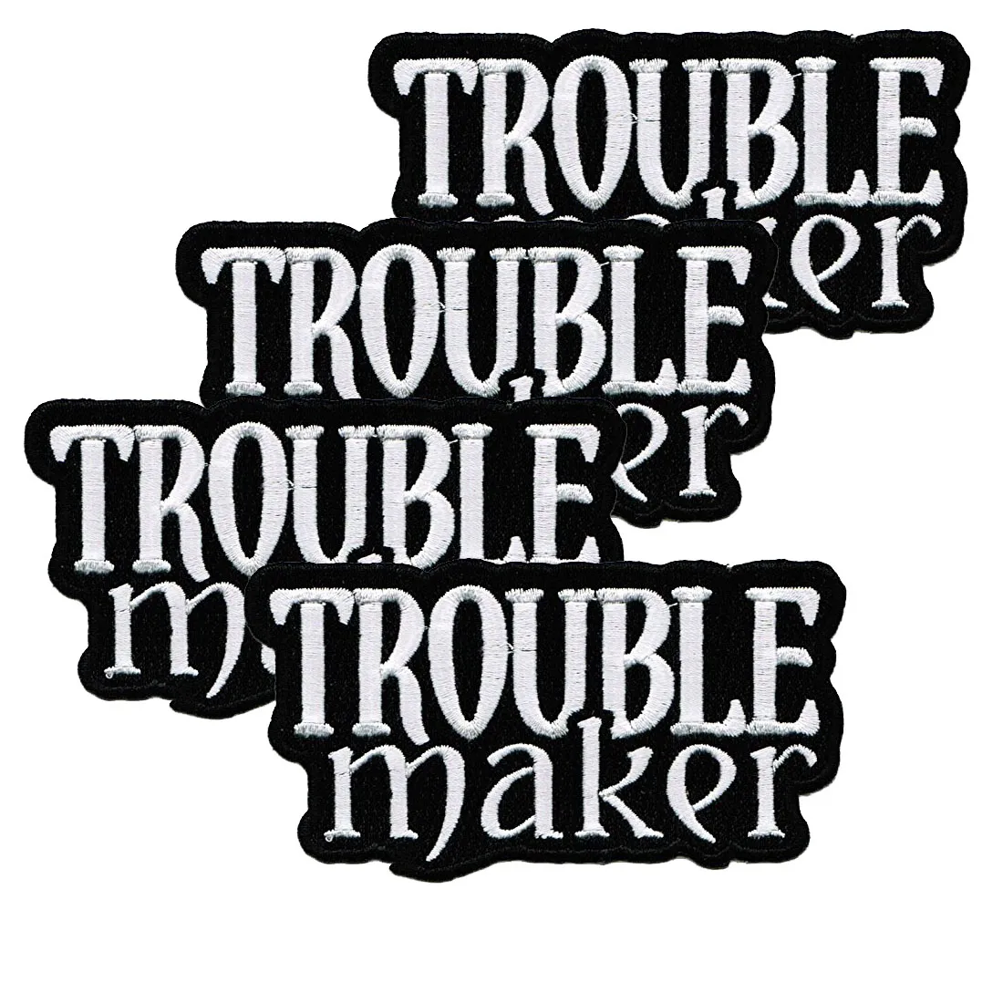 Personnalisé Le Bas Prix Pas Cher Avec Trouble Maker Patch Brodé Rebel Fer-Sur Dangerous Logo Livraison Gratuite