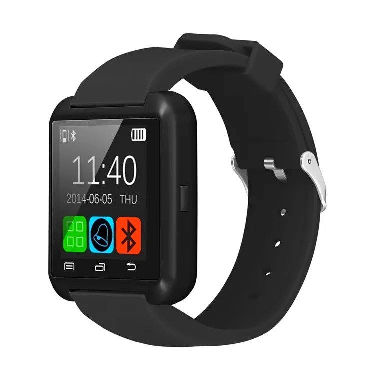 Bluetooth Smart Watch U8 Kablosuz Bluetooth Akıllı Saatler Dokunmatik Ekran Akıllı Bilek İzle SIM Kart Yuvası Android IOS Perakende Kutusu ile