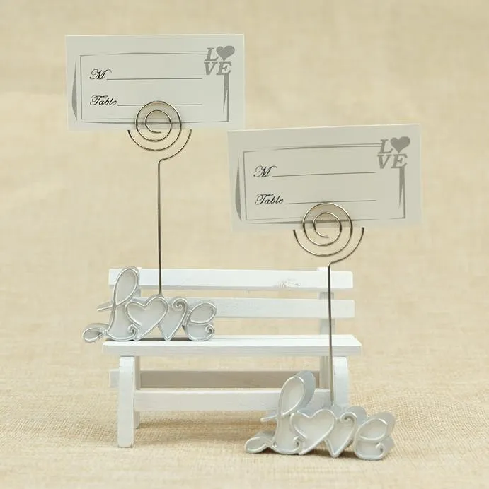 Ivory Love Table Place Card Number Name Holders Clips Cafes Table Photo Menu Holder Clip Wedding Anniversary Party decorations