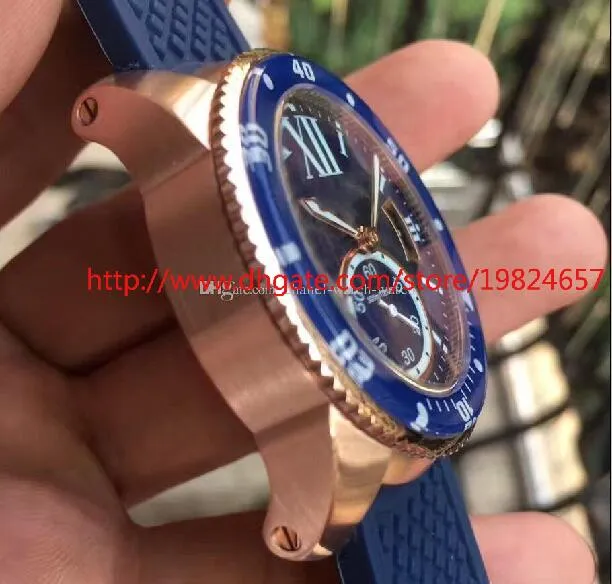 Men's Sport Watch High Quality Asia Calibre Diver Blue Rubber Band Automatic Movemen Men's Watch WGCA0010 Rose Gold Mens Wrist Watches