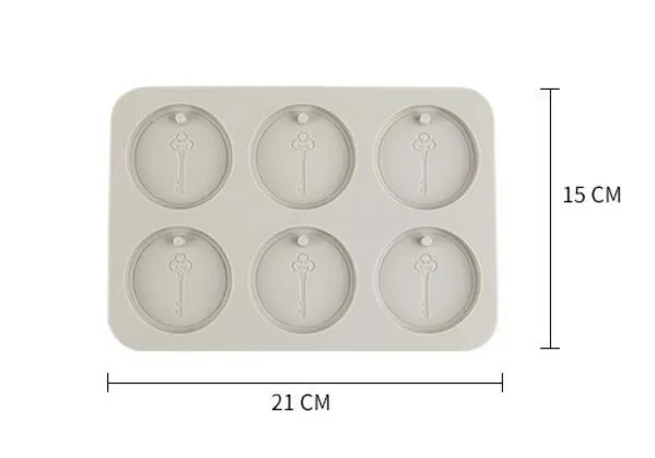 DIY soja kaarsen aroma wax tabletten siliconen mal handgemaakte gedroogde bloemen aroma wax tabletten 6 gaten siliconen mal zeep mallen