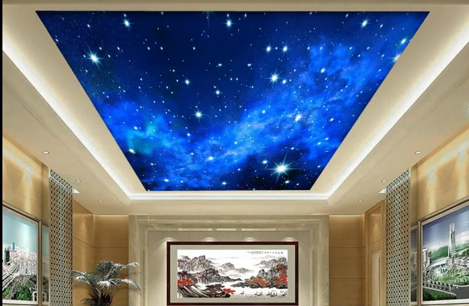 decorazioni di moda decorazioni la casa camera da letto Star sky soffitto soffitti pittura murale soffitto dipinto2767630