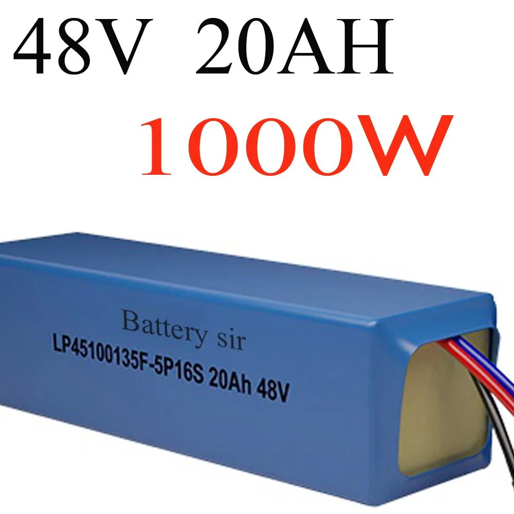 Batterie au lithium bricolage 48 V 1000 W super puissance batterie de vélo électrique 48 v 20ah batterie lithium-ion + chargeur + BMS