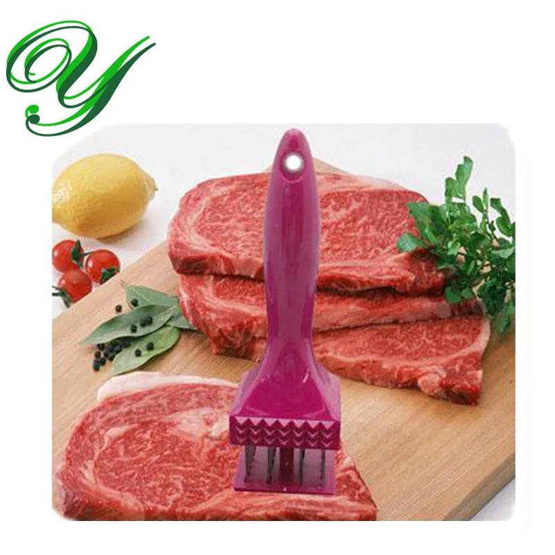 Kött Tenderizer Hammer Rostfritt stål 24 Blad Manuell Pounder Anbudsgivande BBQ Grill Steak Pork Chops Pounding Mallet Kök Matlagningsverktyg