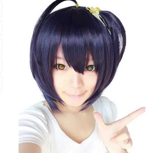 Piccante !! Anime Chuunibyou demo koi ga shitai takanashi rikka cosplay parrucca blu viola corta parrucche sintetiche