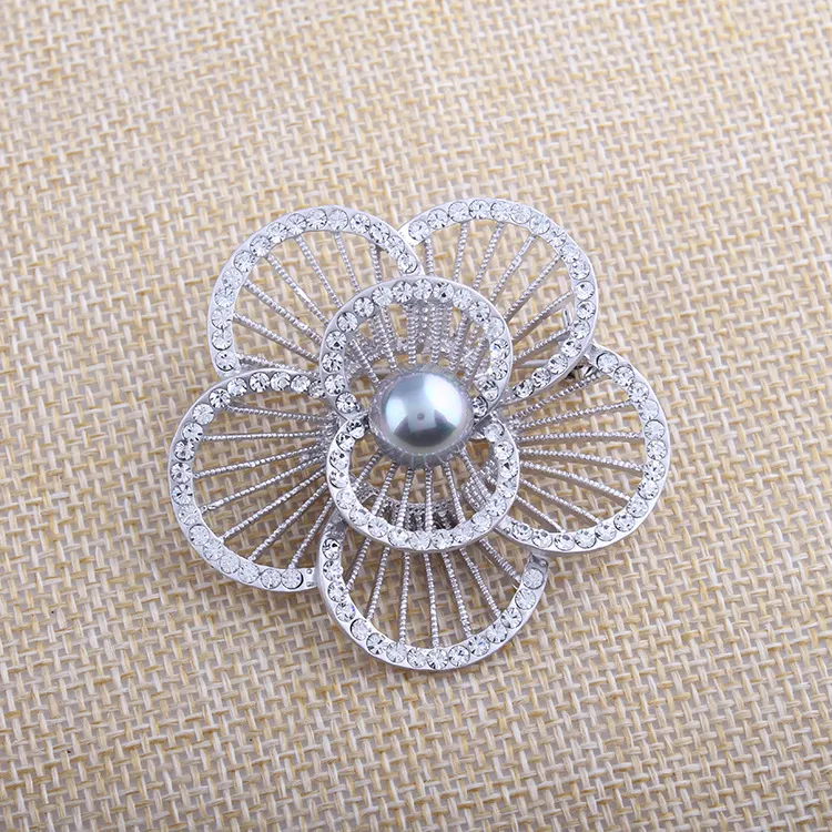 Vintage Strass Brosche Pin Blumen Broschen Blumenstrauß Schmuck Hochzeit Corsage für Braut Hochzeitseinladung Kostüm Party Kleid Pin Geschenk