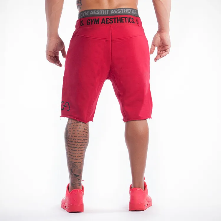 Мужчины спортивны шорты Muscle Brothers Gym Outdoor Cotton Running Fitness Shorts дышащие повседневные шорты Homens jogger wathpa1456200