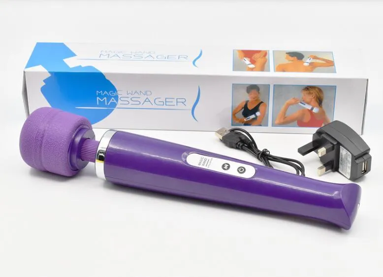 10 snelheden Oplaadbare toverstaf-stimulator Krachtige AV-vibrator Elektrische persoonlijke full-body massager Vrouwelijke masturbatie seks T7895616