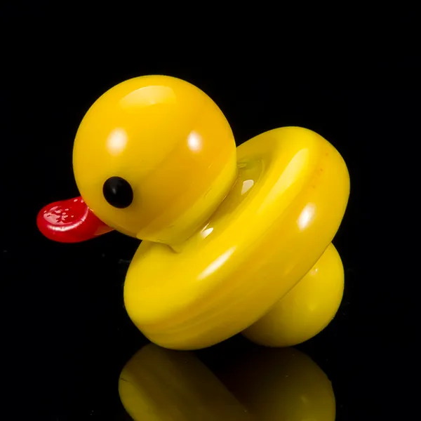 Dhl New Designed Smoking Accessories Yellow Duck Glass Carb Cap 23mm for Glass Bongs Dab Rigs at Mr-dabs