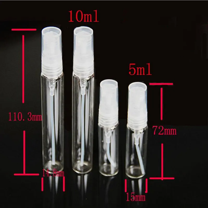 5 ml 10 ml Cam Mini Taşınabilir Sprey Şişesi Boş Parfüm Cam Şişeler Doldurulabilir Parfüm Atomizer Seyahat Aksesuarları F2017359