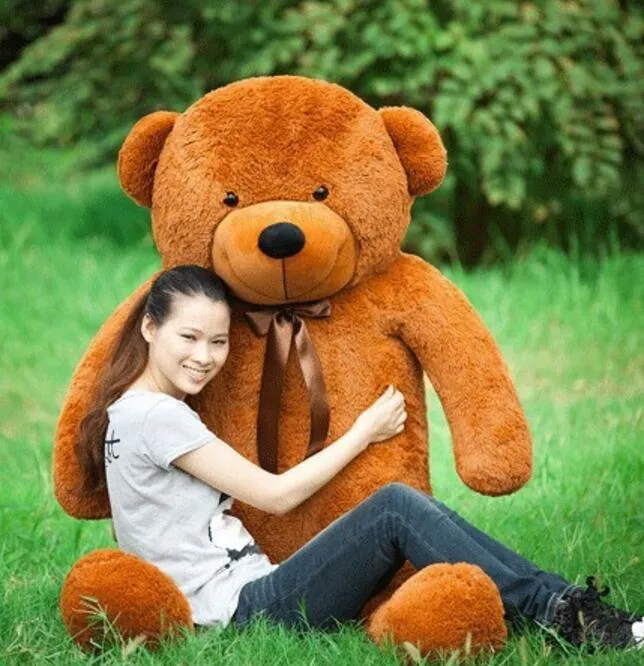 Hot Koop Giant Teddy Bear 200cmhuge Big Animals Pluche Gevulde Speelgoed Levensmaat Kid Poppen Meisjes Toy Gift