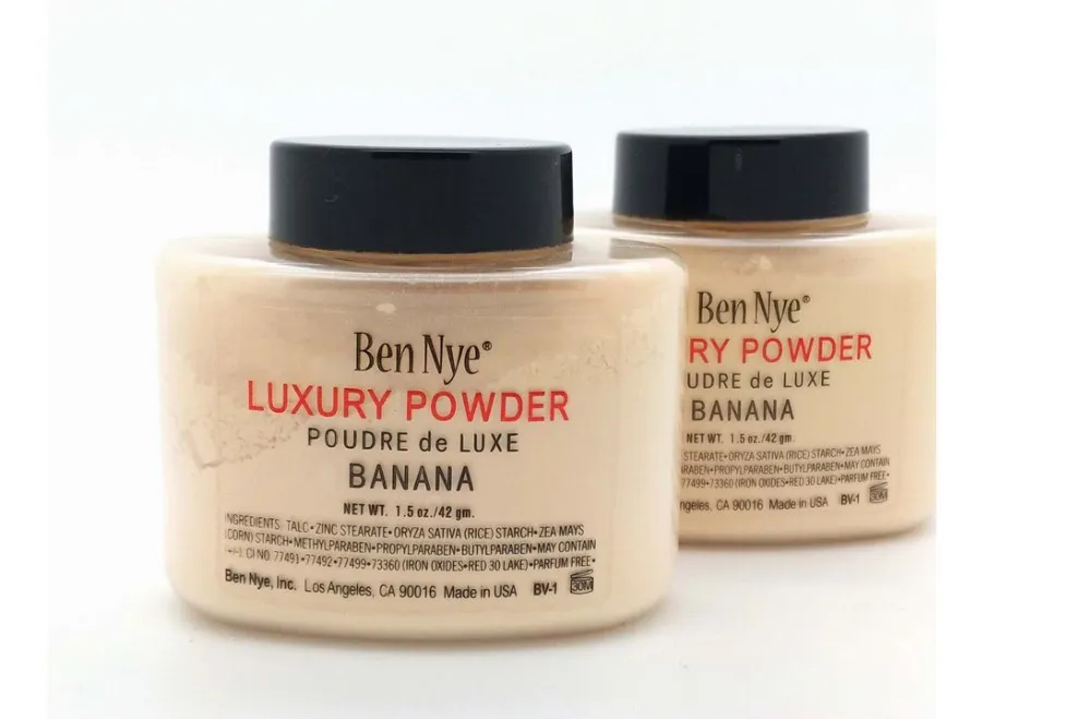 НОВИНКА Ben Nye Luxury Powder 42 г 15 унций Новая натуральная рассыпчатая пудра для лица Водостойкая питательная банановая осветляющая стойкая 2 шт. лот1306170