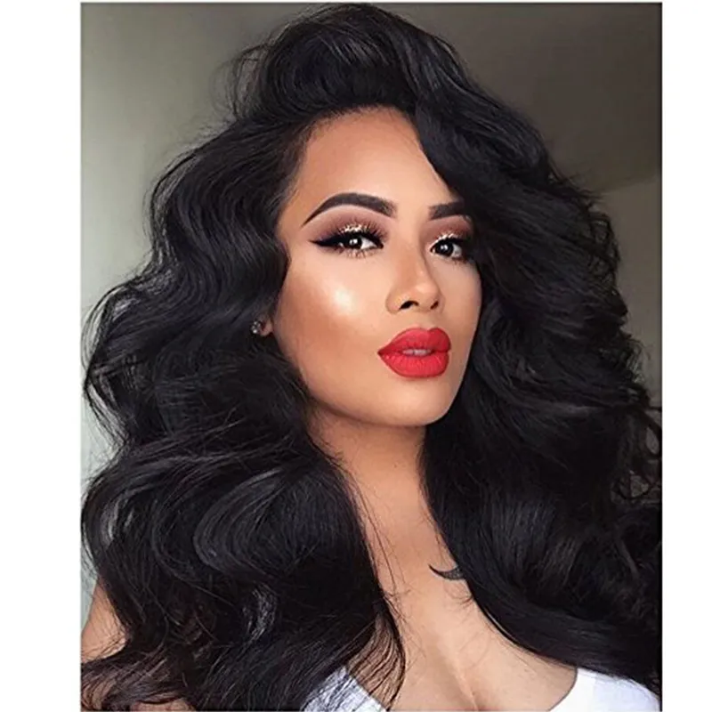 180% Density Thick Lace Front Human Hair Bob Wigs for Black Women Short Body Wave Full Lace Wigs Brazilian Wavy Non-remy Hair Bleached Knots