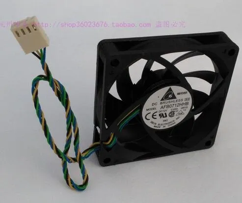 Delta 7015 7CM AFB0712HHB 12V 0.45A 4 line temperature control ball fan