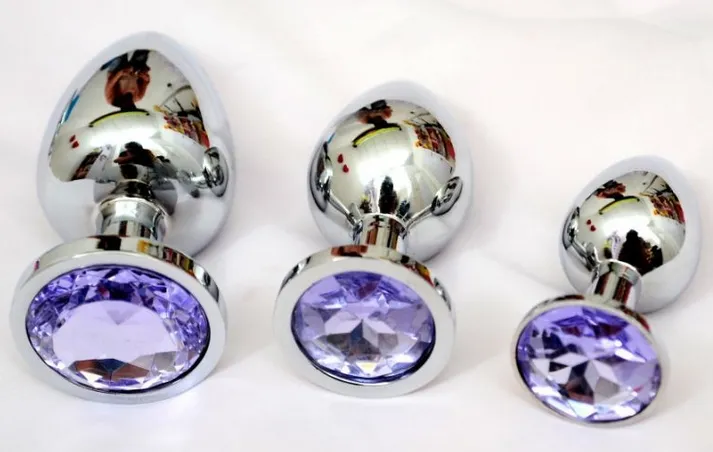 Métal Anal Butt Plug En Acier Inoxydable Bijoux En Cristal Plugs Anal Jouets sexuels Érotiques pour Adultes jeux Produits de Sexe Pour les femmes 96 * 40mm Multicolors