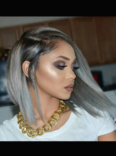 Synthetic Wigs For Black Women Short Bob Lace Front Wigs  display picture 3