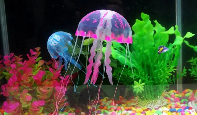 Glowing Effect Artificial Jellyfish Fish Tank Aquarium Decoration Ornament Sjipping G9539534601