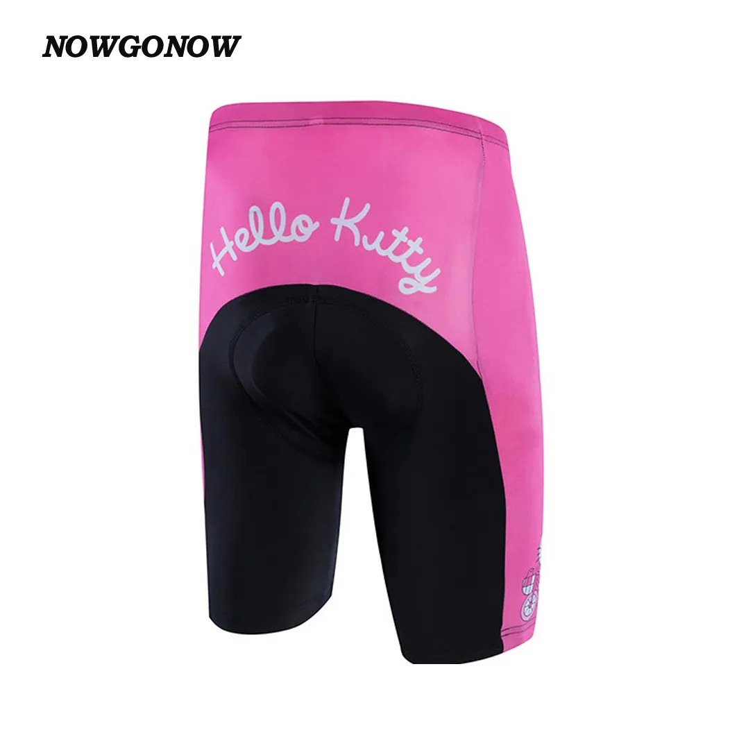 Mulheres 2017 calções de ciclismo menina preto rosa verão ao ar livre roupas de bicicleta linda pro equipe equitação desgaste NOWGONOW gel pad calções Lycra