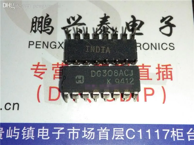 DG308ACJ, doppio pacchetto dip a 16 pin in linea. DG308A. circuito integrato / Componente elettronico / DG308 , PDIP16 IC