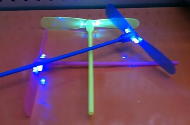 LED Flashing Flying Dragonfly Toy Plastic Helicopter Boomerang Children kids Party Christmas favors gift festive gift