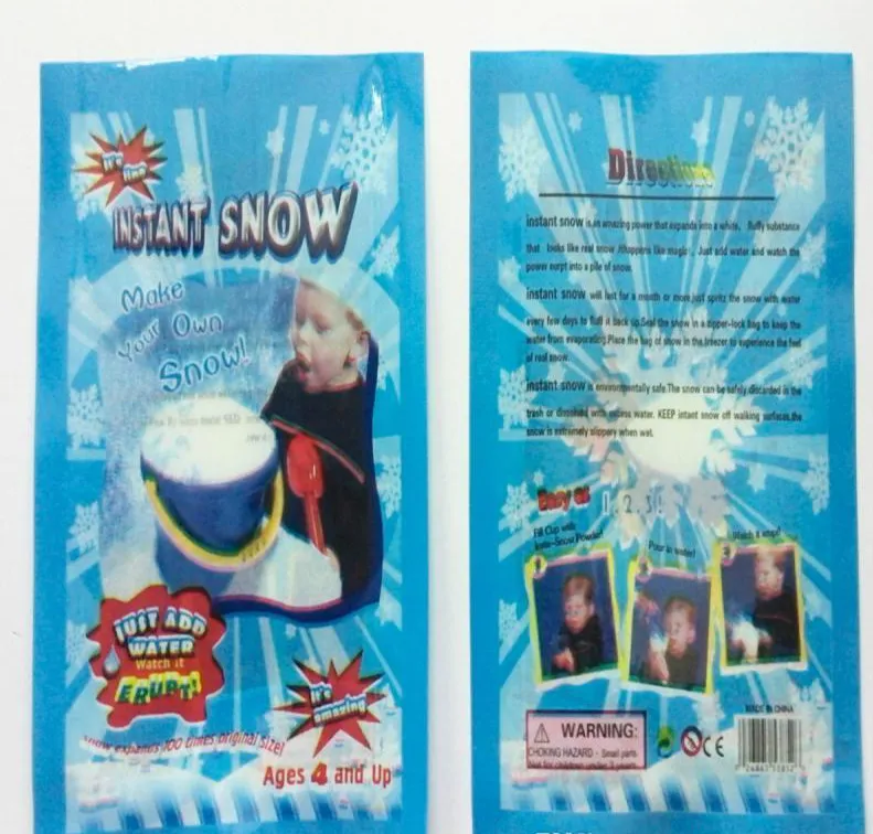 Magic Snow DIY Instant Artificial Snow Powder Simulation Snow magic eseguire Prop wedding Party Christmas indoor Decoration regalo bambini 8g