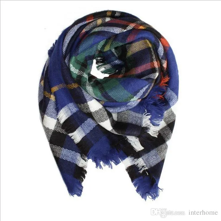 Kids Plaid Blanket Scarves Tartan Striped Tassels Scarf Fashion Warm Neckerchief Autumn Winter Baby Scarf Shawl Wholesale Accessories H151