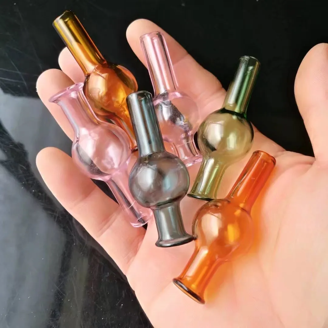 Accessoires de bongs de couverture de gourde de couleur, plates-formes d'eau de brûleur à mazout de bongs en verre fumant avec Dro