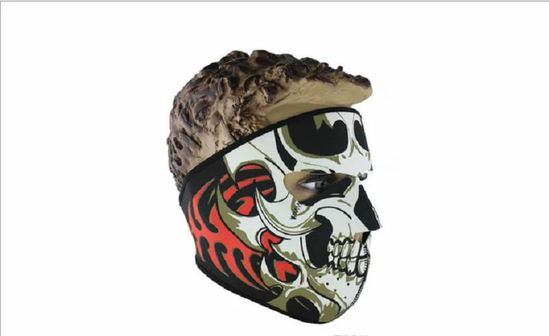 2 Masques Intégraux Tête De Mort - Noir, Taille L - Coupe-Vent Chaud Pour Ski, Moto, Vélo - Élasthanne