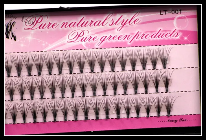 Wholesale 1Pcs/Lot high quality w shape super soft synhetic mink individual eyelashes extension 60 cluster/box free hsipping