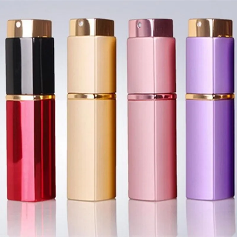 HIGHT QUALITY 20ml Luxury Perfume Bottle 20ml Square Aluminium Bottle Metal Spray Rotary Atomizer fast shipping F201757