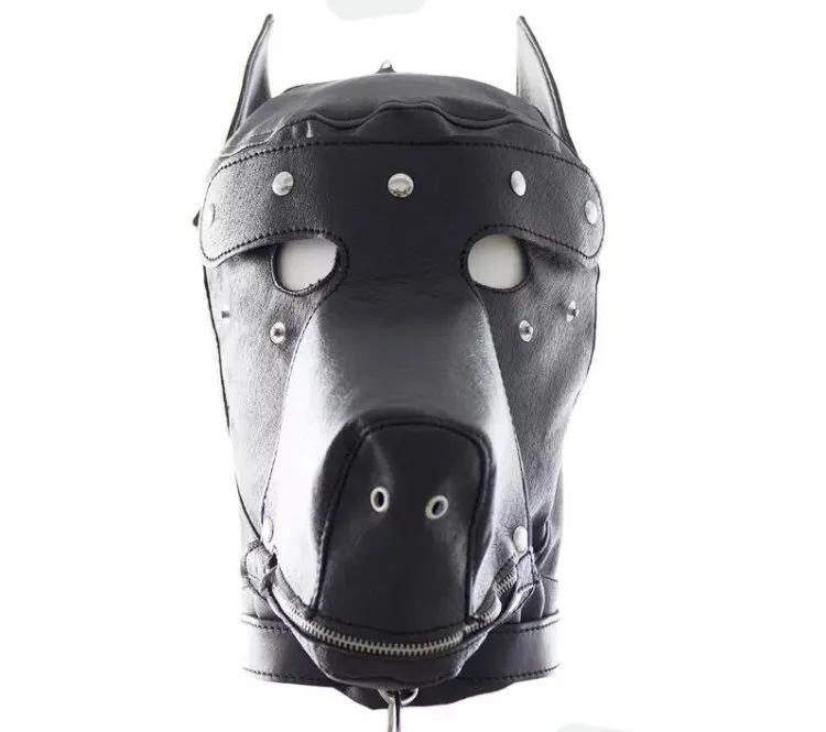 Sex fetisch roll play hund slave head hoods bondage helt slutna roliga huvudbonader masker sexiga bdsm spel par7037134