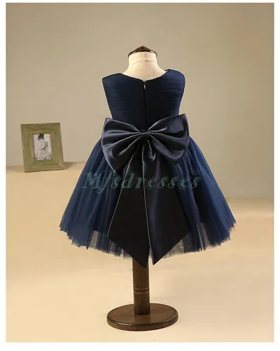 Cute Diamond Belt Navy Blue Flower Girls Dresses For Wedding Knee Length  Girls Prom Dresses Short Baby Girl Birthday Party Dress From Mfsdresses,  $73.12 | DHgate.Com