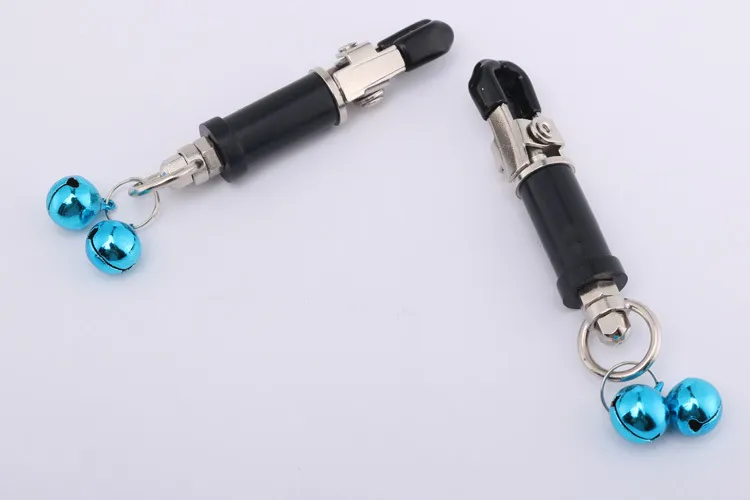 Metal Silver Adult BDSM Bondage Sex Toy Fantasy A pair Clamps Clips Withs Ring with Chain Fetish For Women9416698