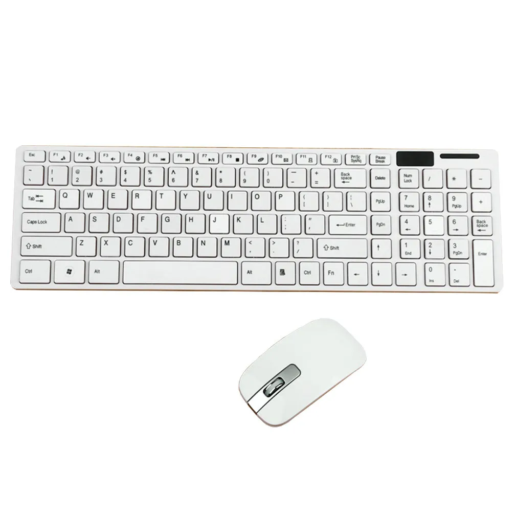 Mini kit tastiera e mouse wireless ultra sottile da 2,4 GHz per PC portatile desktop Opzione in bianco e nero