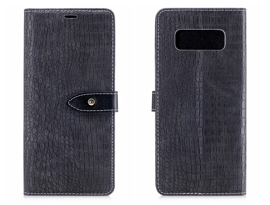 Housse à rabat pour Samsung Galaxy Note 8 étui en cuir de luxe en cuir d'alligator peau de Crocodile pour Samsung Note 8 Note8 étui