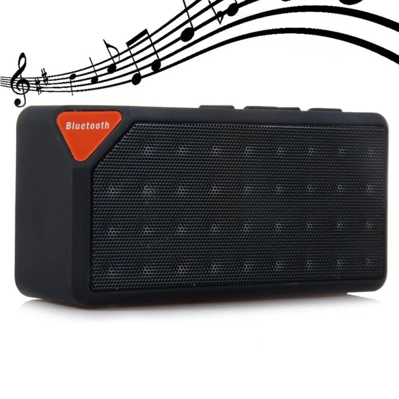 X3 سماعة بلوتوث صغيرة TF USB راديو FM موسيقى محمولة صندوق صوت مضخم صوت مكبرات صوت مع مايكروفون لنظام التشغيل iOS Android