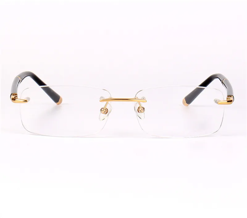 Klasyczna MB374 Business Rimless Men Square Okulary Rama 57-16-140 Dla Okularówek na receptę Full-Set Case Ome Factory Outlet