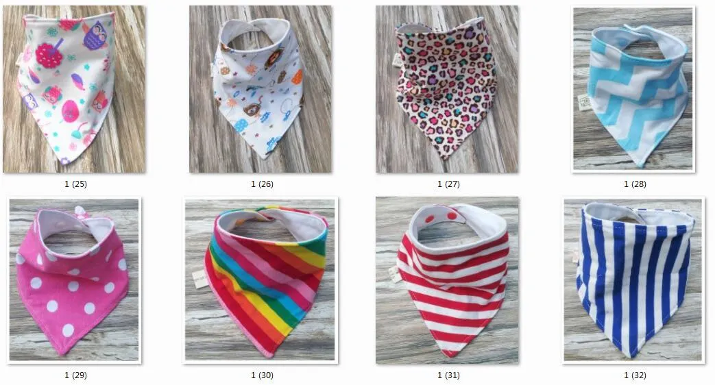 20 pz Triangolo Infantile Asciugamano Saliva Bambino Chevron Bavaglini a Righe Panni ruttini Bandana di Cotone Boy Girl Burping Bavaglino Impermeabile accessori YE009