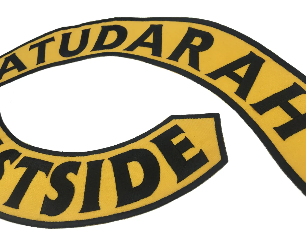 Nuovo arrivo Satudarah MC ricamato in ferro ricamato su patch motociclista motostello motociclisti patch patch di piloti di dimensioni ridotte G0397 Spedizione gratuita