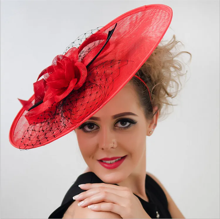 2017 Nowy elegancki lniany kapelusz ślubny sombrero dla kobiet Churchwedding Party Hatoutdoor Chapeu Cappelli Retro British Britmed 3611197