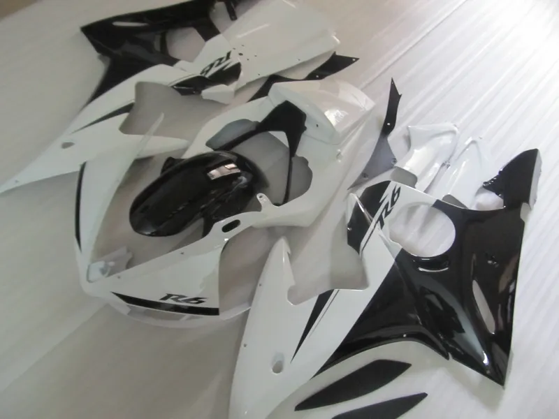 High quality fairing kit for Yamaha YZF R6 03 04 05 white black fairings set YZF R6 2003 2004 2005 OT23