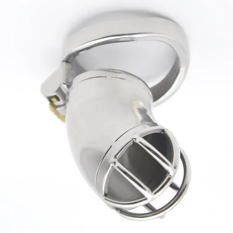 Stainless Steel Male Chastity Device Pocket-Size Cage Men Metal Lock Belt  CC281