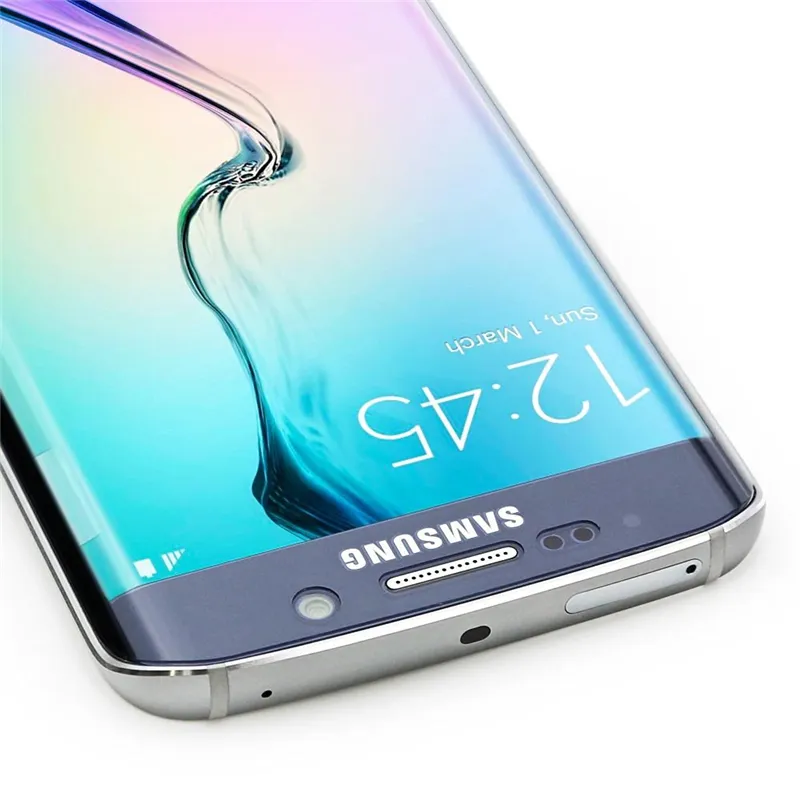 9h 0.3mm 3D Curved 3D Full Screen Coverage Tempered Glass Protector för Smasung Galaxy S6 Edge Plus No Package