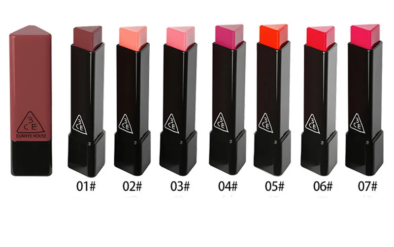 High Quality ! 3CE Eunhye House Matte LipStick korean lipstick Triangle Lip Cream Moisturizing Long-Lasting korean Makeup Cosmetic 12 col