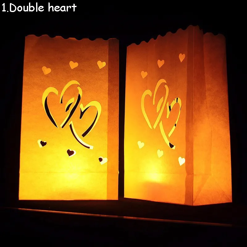 Bröllopsdekoration DIY Manual Pappers Lantern BBQ Party Festival Decoration Candle Candle Bag med ljus 15 * 9 * 26cm