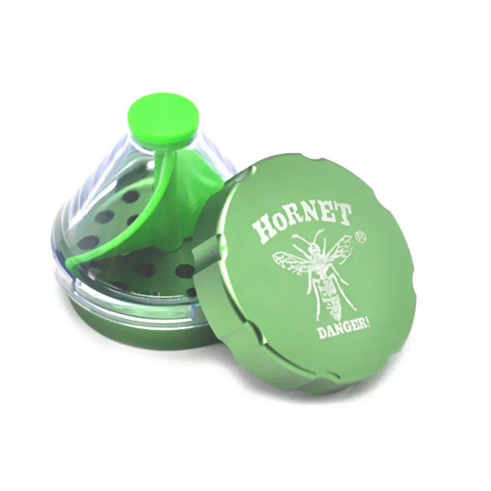 Alliage d'aluminium Entonnoir Grinder HORNET CNC Broyeur d'herbes de tabac Broyeur à épices Broyeur à main Muller Vert Jaune noir Disponible livraison gratuite